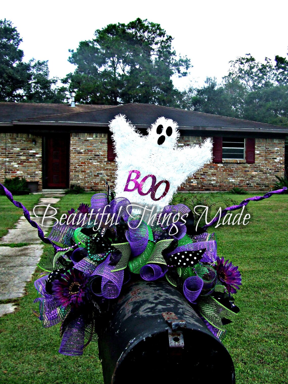 Halloween Mailbox Topper Halloween Mailbox Swag Halloween Etsy