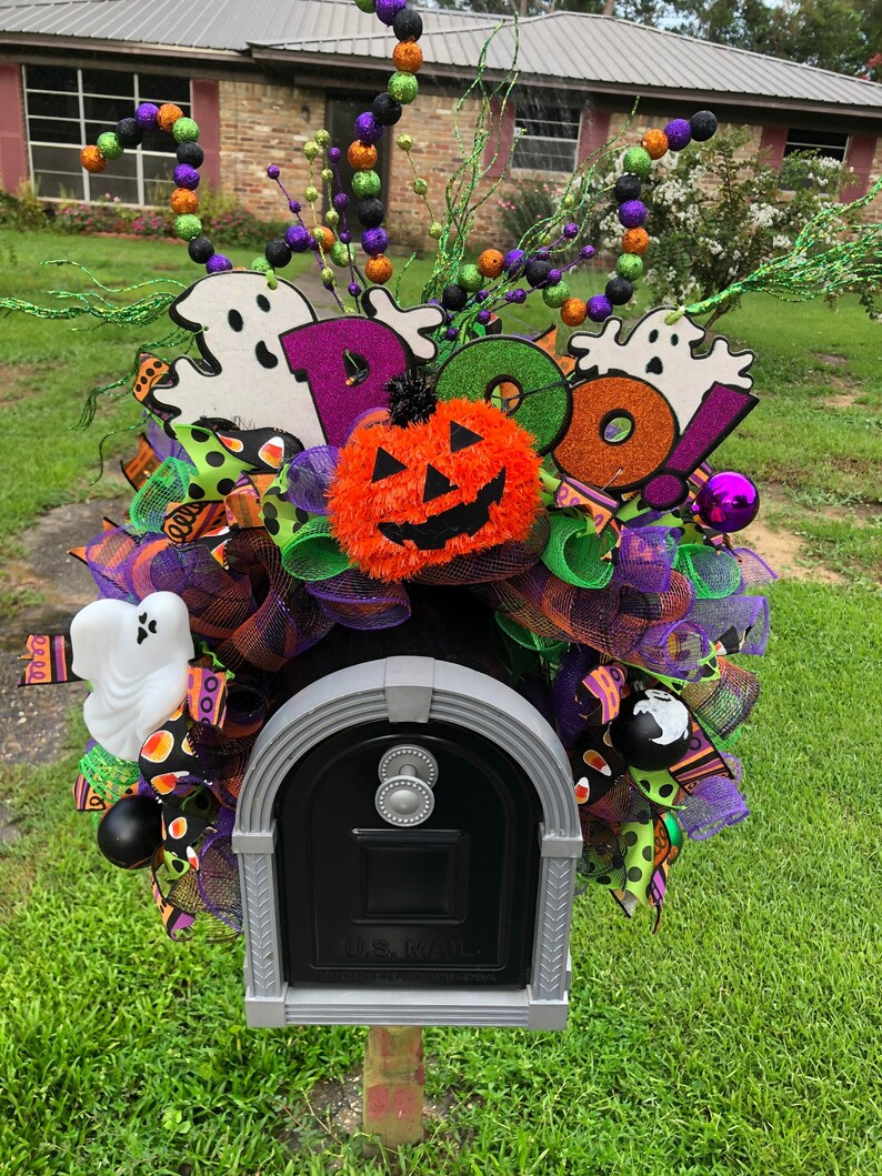 Halloween Mailbox Topper Mailbox Swag Mailbox Decoration Etsy