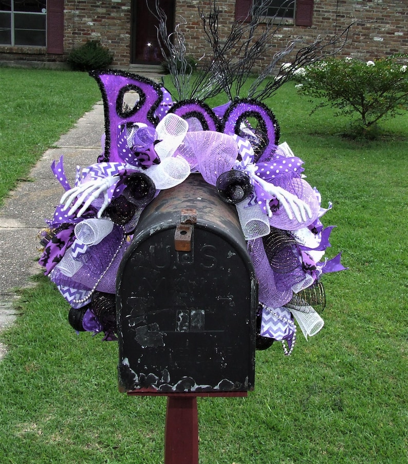 Halloween Mailbox Swag Halloween Mailbox Topper Halloween Etsy