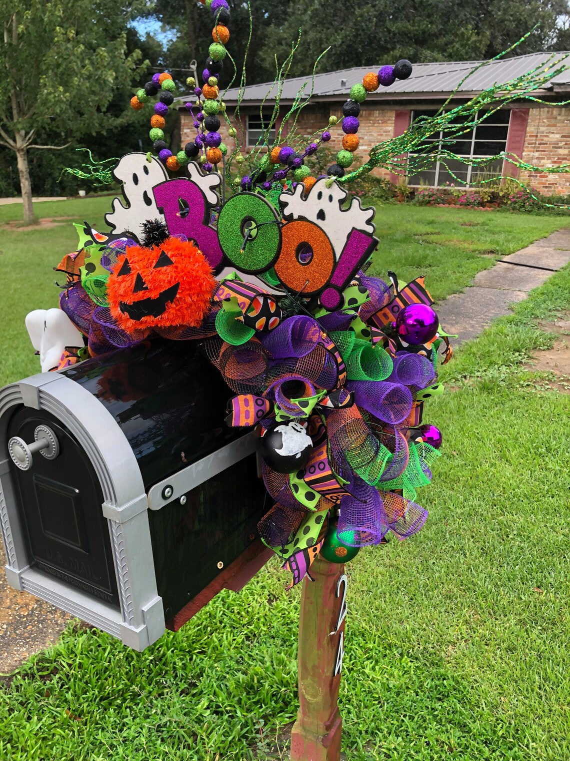 Halloween Mailbox Topper Mailbox Swag Mailbox Decoration Etsy