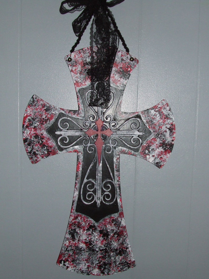 Large Decorative wall crosses wooden and metal crosses Etsy