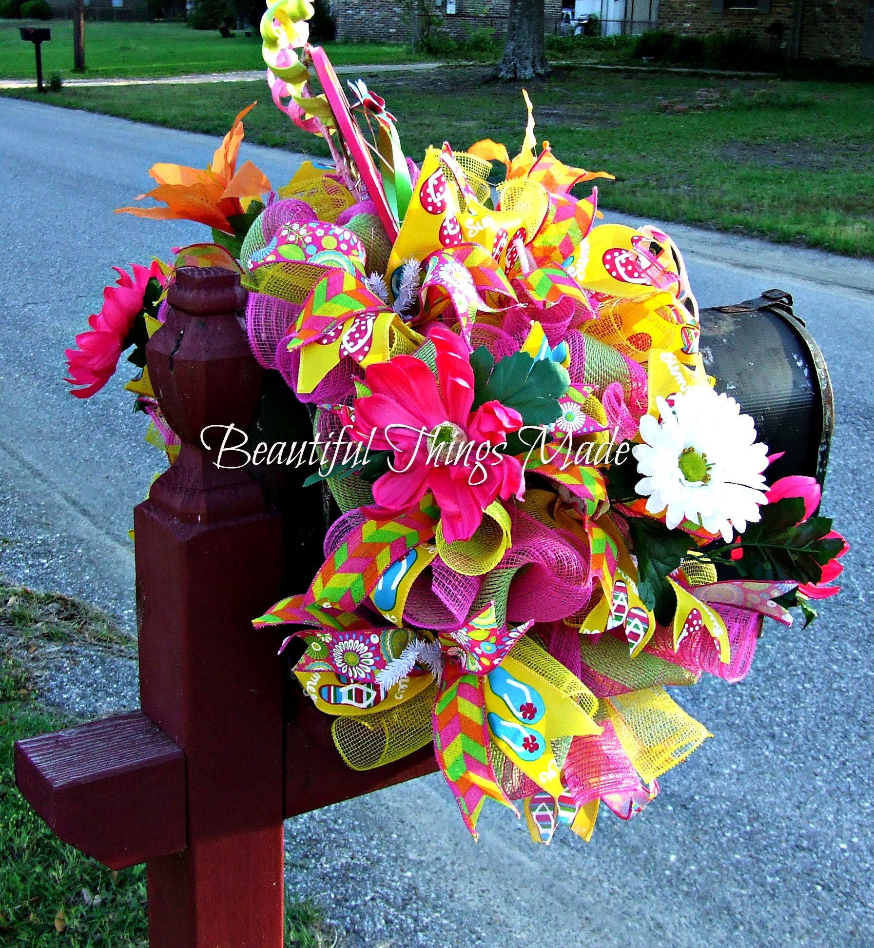 Mailbox Swag Mailbox Swag Artificial Mailbox Topper Deco Etsy