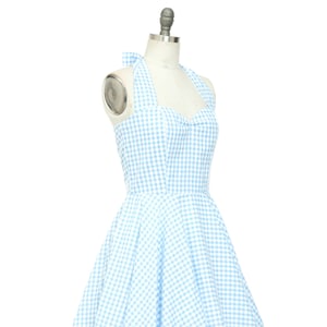 Robe Vichy bleue Robe à carreaux bleue Robe d’été robe vintage Robe d’anniversaire Rockabilly Pin Up Robe des années 50 Robe rétro Swing Party Dress