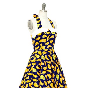 Vestido banana de talla grande, vestido vintage, vestido afrutado, vestido tropical, vestido playero, vestido pin-up, vestido retro, vestido de los años 50, vestido de verano, vestido de fiesta.