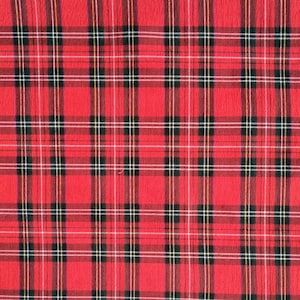 Red Tartan Plaid Fabric Stretch Polyester Fabric for CUSTOM - Etsy