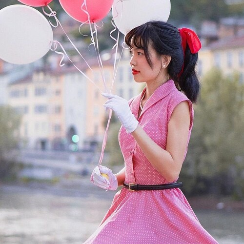 TAMARA Pink Polka Dot Dress Pink Dress 