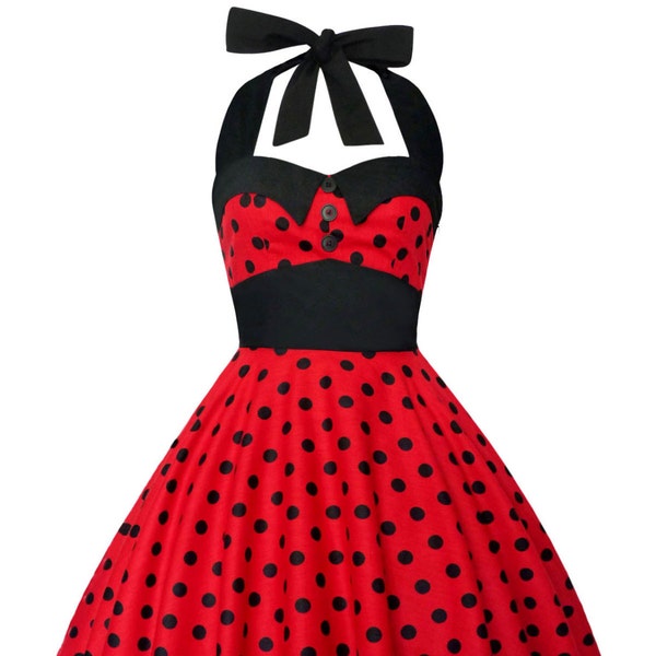 Red Polka Dot Dress Mickey Minnie Mouse Dress Disney Dress Vintage Dress 50s Pin Up Dress Retro Dress Rockabilly Dress Swing Plus Size Dress