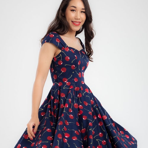 Rockabilly Cherry Bomb Dress Vintage Style / Pinup / Etsy UK