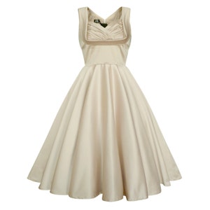 Elfenbein Satinkleid Elfenbeinkleid Vintage Hochzeitskleid Elfenbein Brautjungfernkleid Cocktailkleid Partykleid Abschlusskleid Abendkleid Formal Kleid