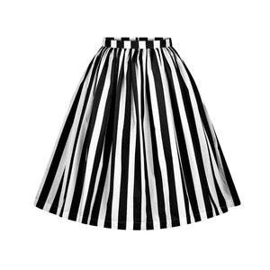 Black and white skirt elastic waist hotsell