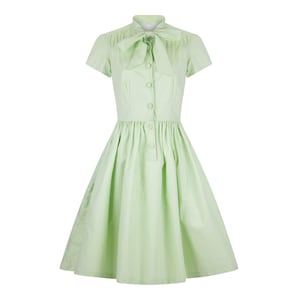 Lime Green Dress Green Vintage Dress 70s Dress Midi Dress 50s Dress Women Summer Dress Spring Dress Retro Dress Rockabilly Dress Pinup Dress