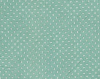 Mint Polka Dot Fabric 100% Cotton Fabric for CUSTOM ORDER or by the YARD - Floral Fabric Polka Dot Fabric Gingham Fabric Face Mask Fabric