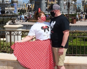 red polka dot running skirt