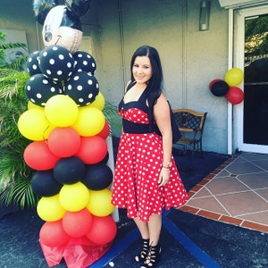 Plus Size Dress Minnie Mouse Dress Red Polka Dots Dress Vintage Retro Dress Disney Dress 50s Dress Rockabilly Dress Pin Up Dress Party Dress