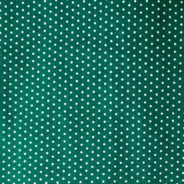 Tissu vert Polka Dot 100% Coton pour CUSTOM ORDER ou par yard - Floral Fabric Polka Dot Fabric Gingham Fabric Face Mask Fabric Fabric