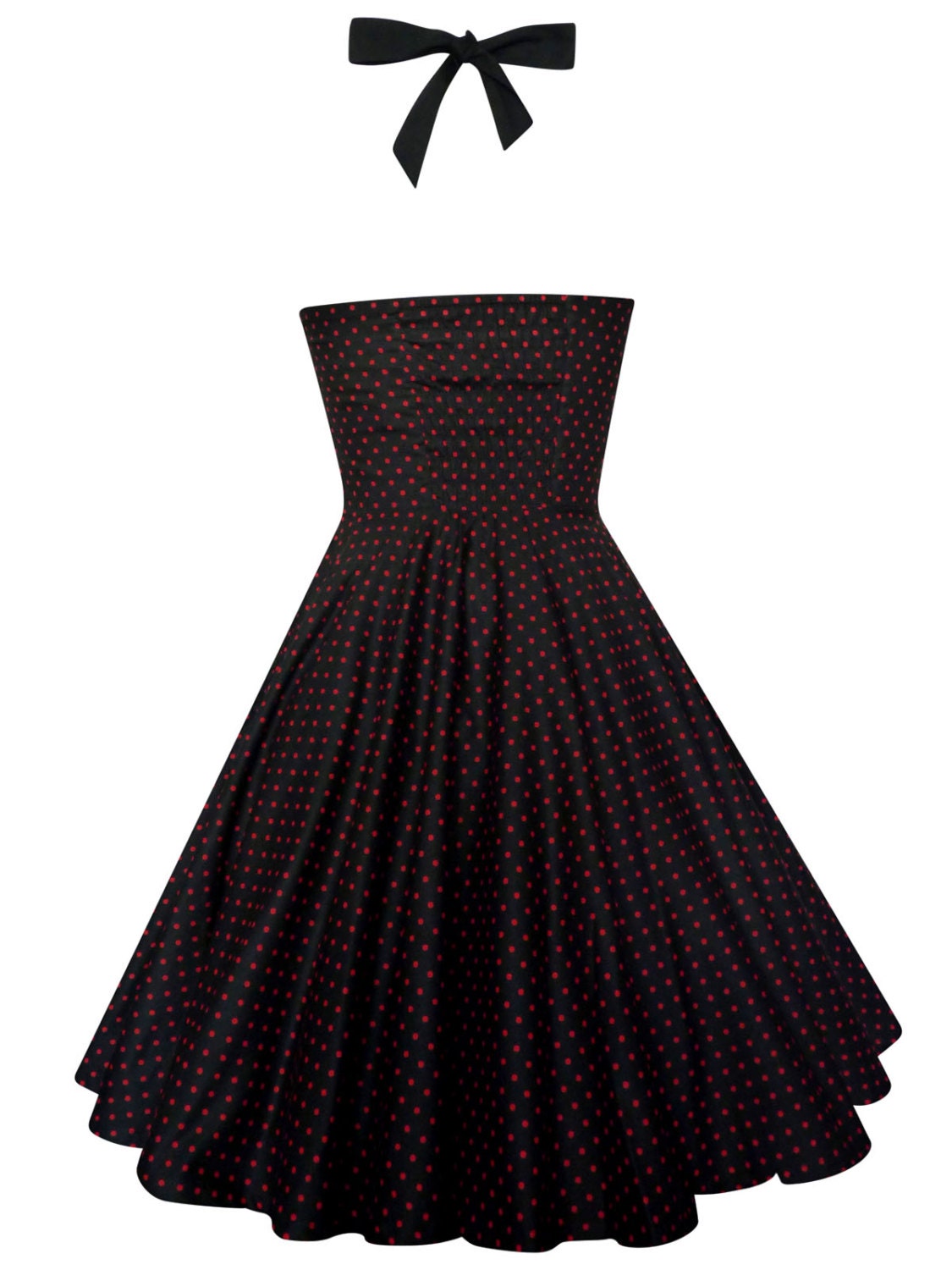Black Polka Dot Dress Red Polka Dot Vintage Dress Rockabilly | Etsy
