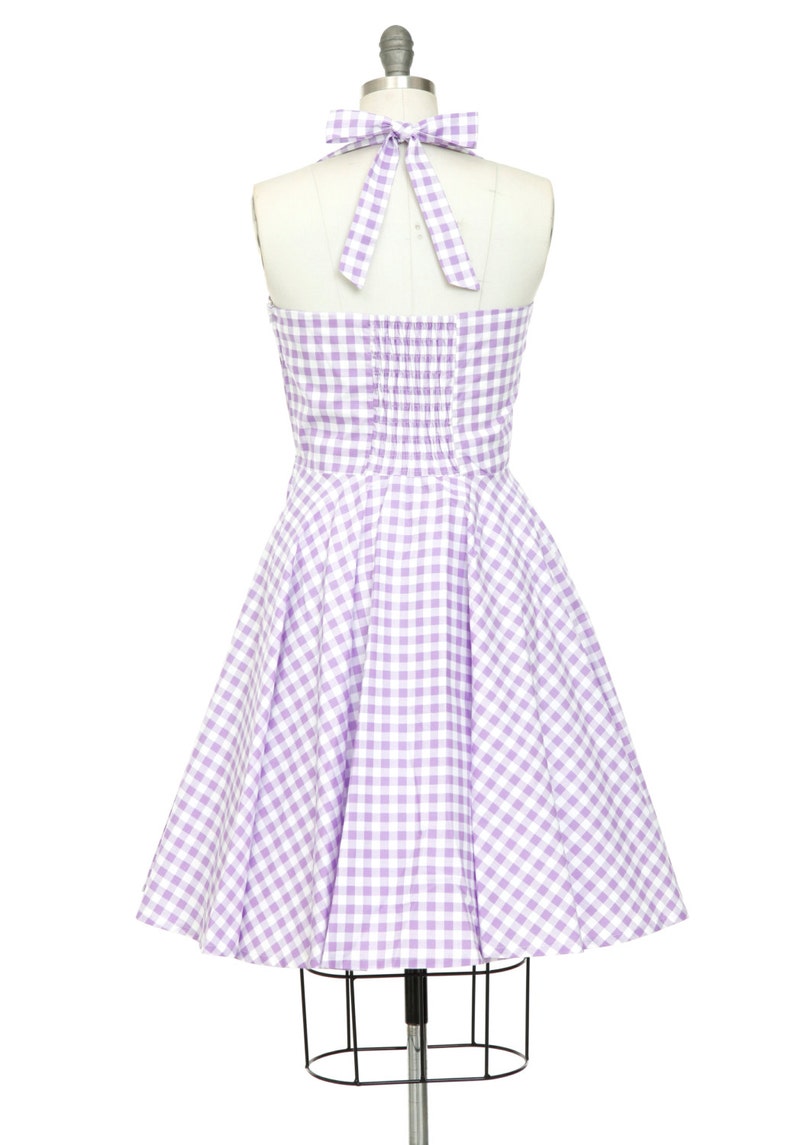 Lilac Gingham Dress Purple Checkered Dress Women Summer Dress | Etsy