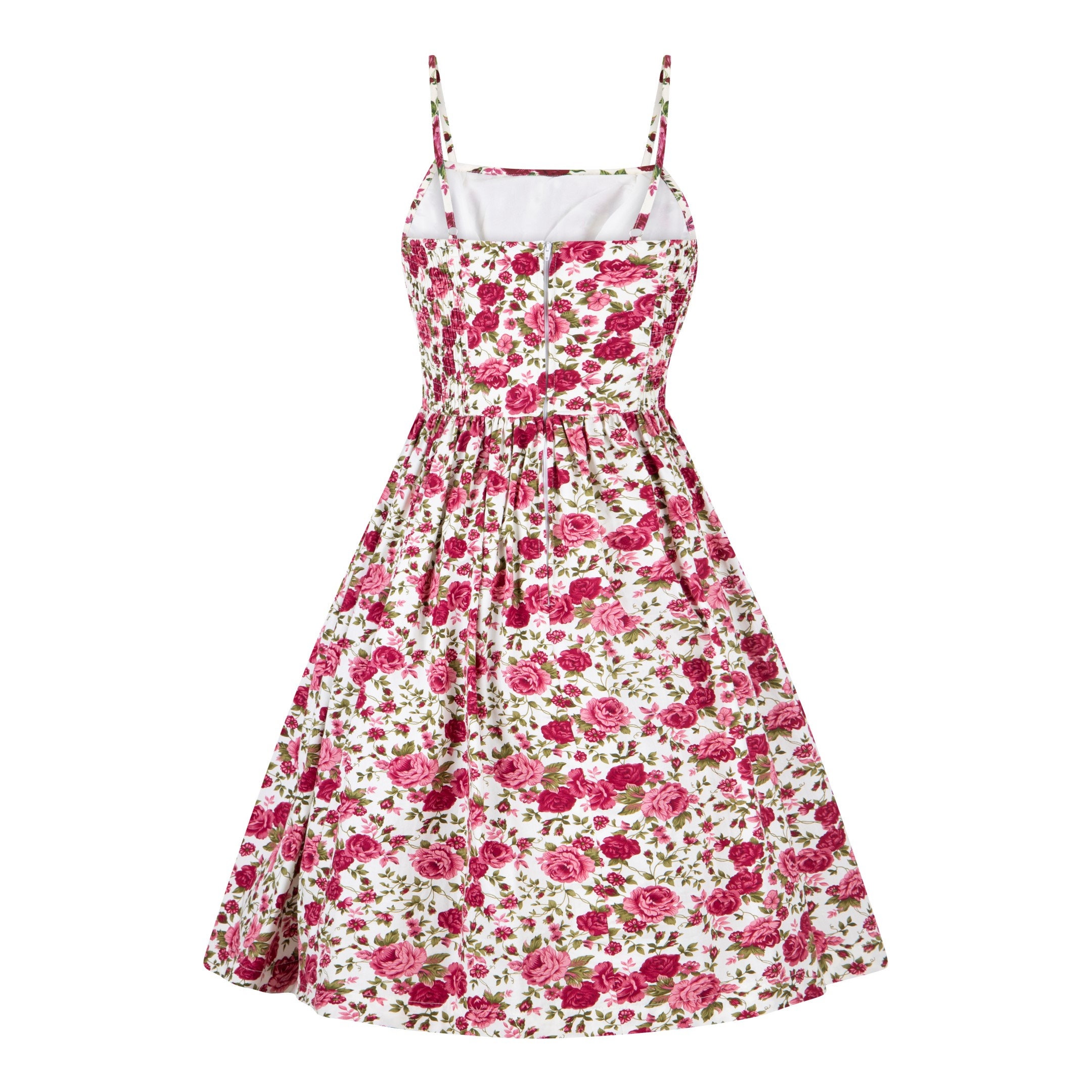 Floral Vintage Dress Red Rose Flower Dress Floral Dress Etsy