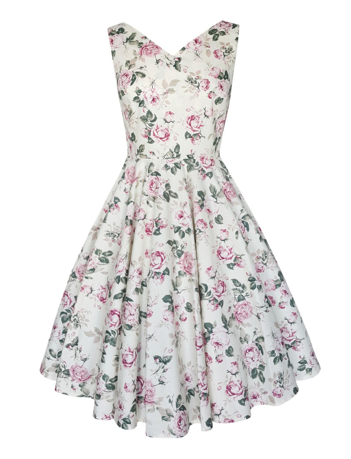 Floral Bridesmaid Dress Vintage Dress Rose Flower Girl Floral | Etsy