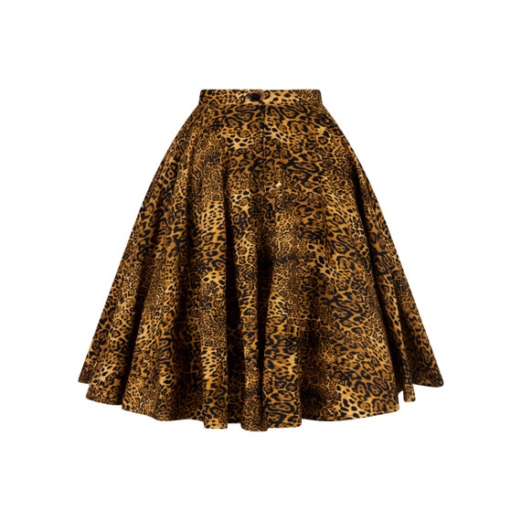 Cheetah print skirt clearance 50s