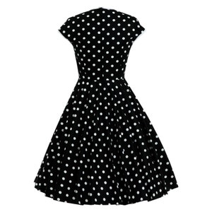 Black Polka Dot Dress Rockabilly Dress Pinup Dress Women - Etsy