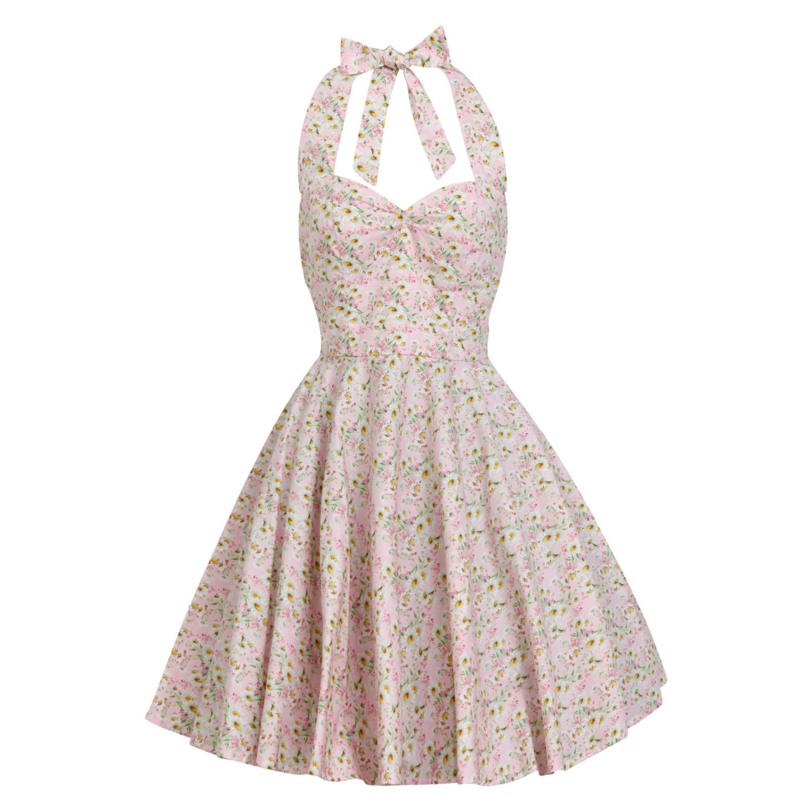 Daisy Dress Pink Floral Dress Daisy Flower Summer Dress Etsy