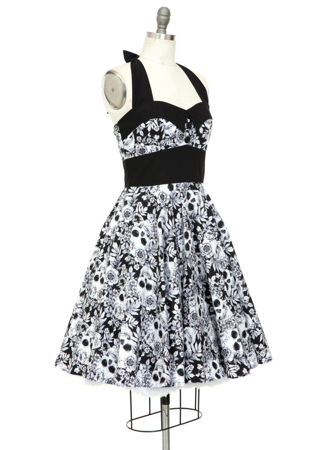skull rockabilly dress