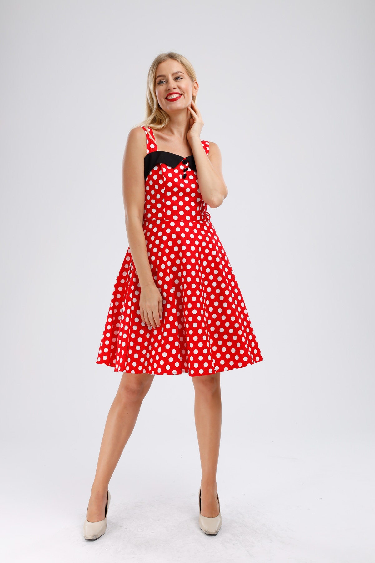 Minnie Mouse Dress Disney Dress Mickey Mouse Red Polka Dots