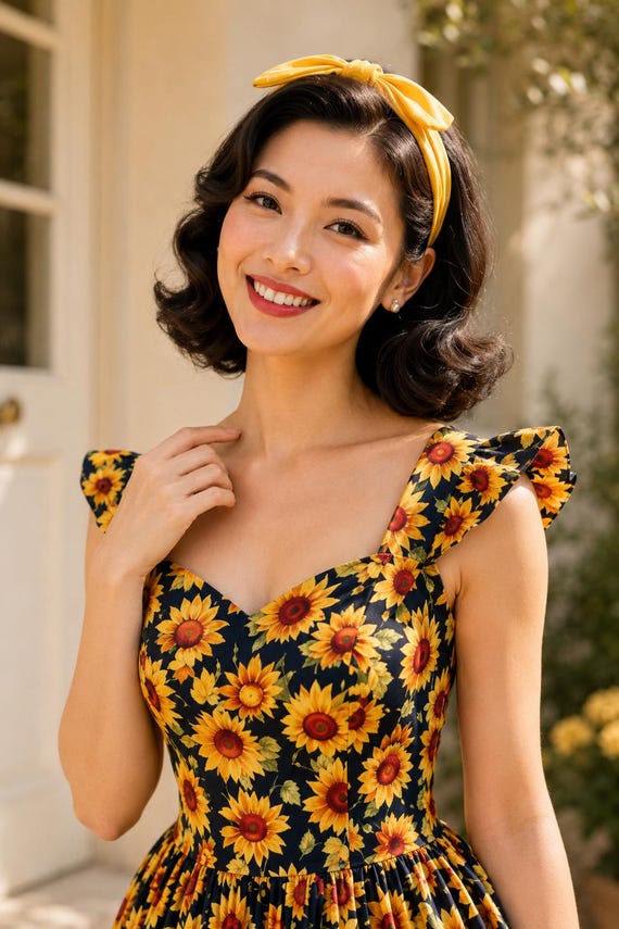 sunflower cocktail dress BERNIE Print 50s Swing – Navy Floral Party Sundress Mesh maxi dress Size:35 Best Makeup for a swatch_tag_gyra-wide-calf-boots-wine-leather feminine and flattering