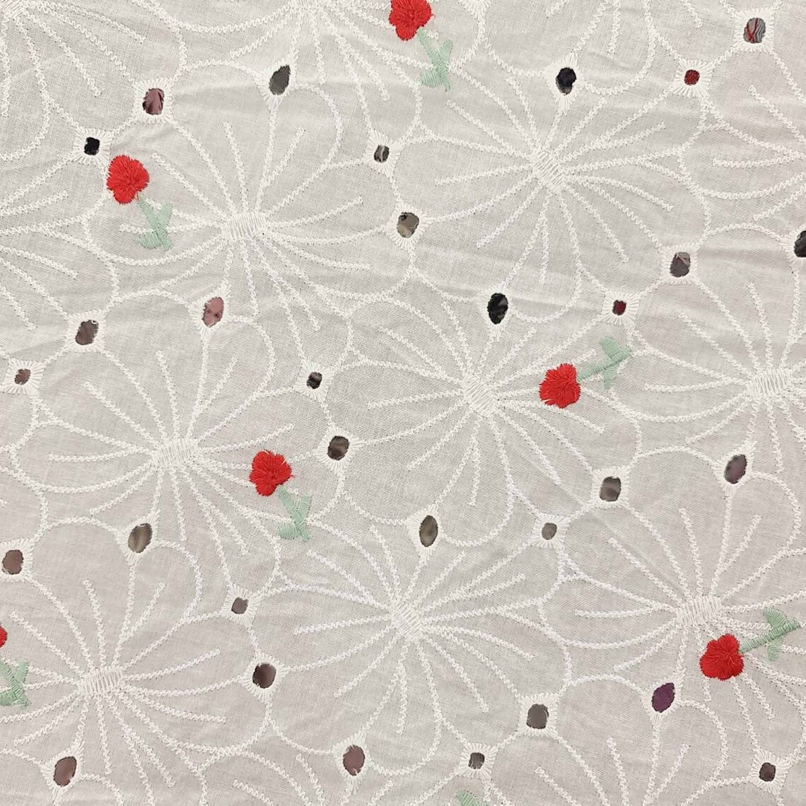 White Eyelet Fabric 100 Cotton Fabric for CUSTOM ORDER or by Etsy