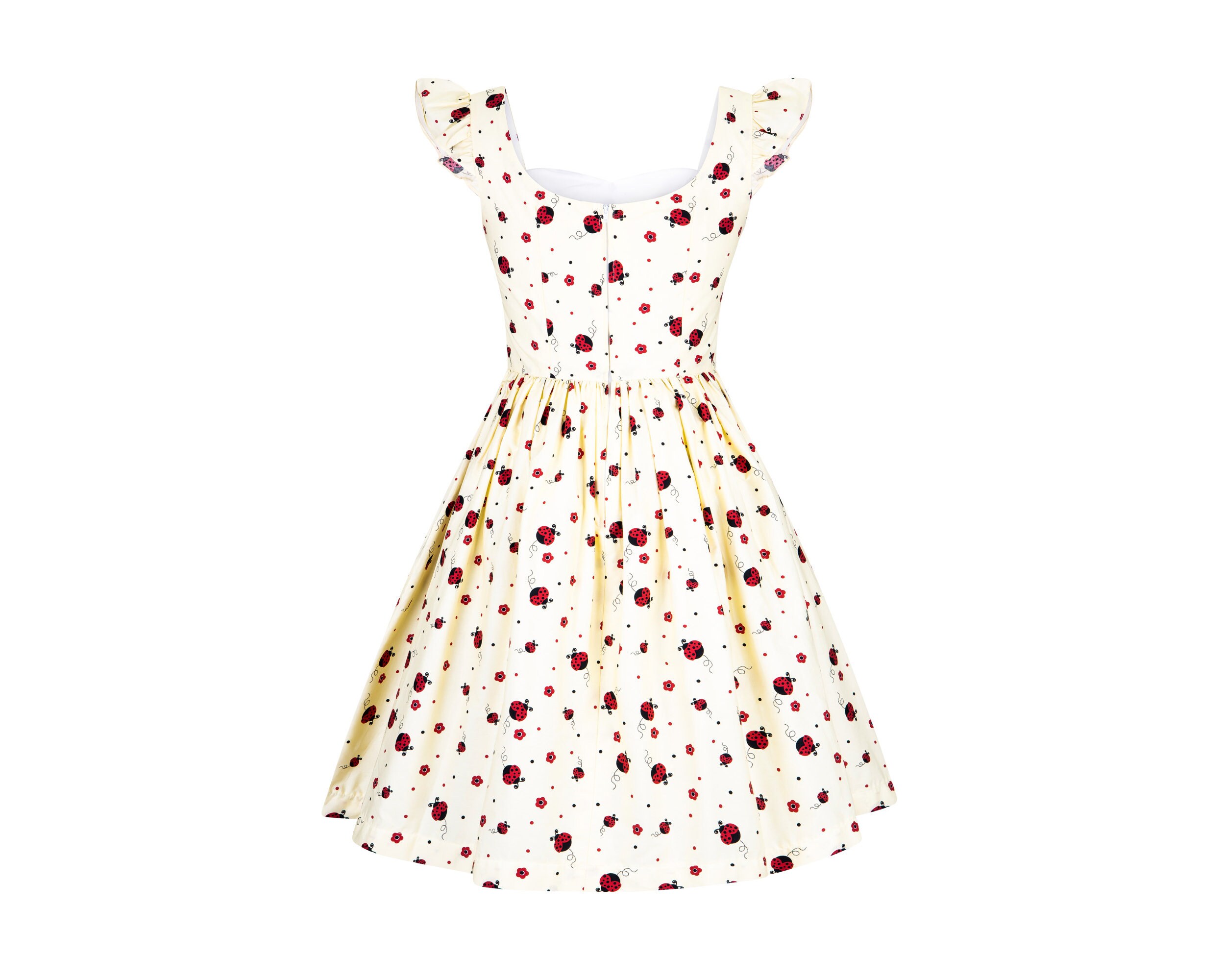 Ladybug Dress Summer Dress Sundress Red Floral Dress Vintage | Etsy