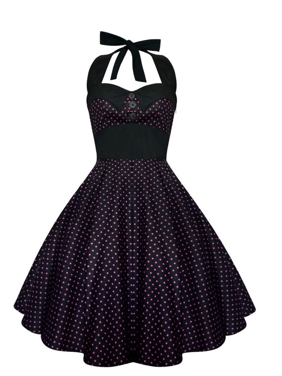 black pin up dress