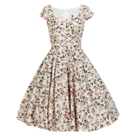 Plus Size Dress Floral Dress Vintage Dress 50s Dress Prom Rose - Etsy