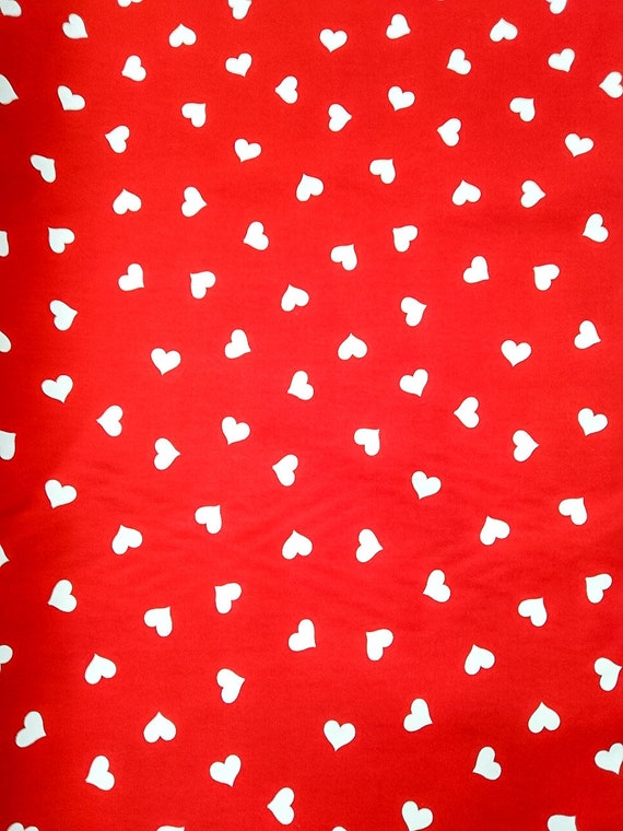 Red Heart Fabric 100% Cotton Fabric for CUSTOM ORDER or by the | Etsy