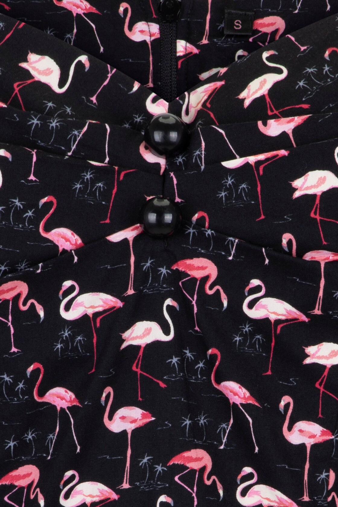 Black Flamingo Top Women Blouse Summer Blouse Black Top Pinup Etsy