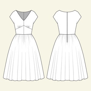NATALIE CUSTOM MADE Dress in Your Choice Of Fabric Vintage Dress Bridesmmaid Dress 50s Party Dress Prom Dress Plus Size Dress Made To Order