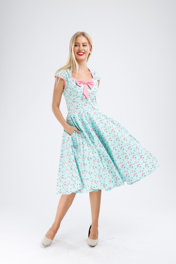 Flamingo top cocktail dress