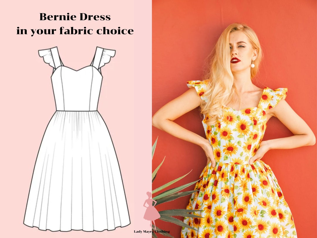 BERNIE CUSTOM MADE Dress in Your Choice of Fabric Vintage - Etsy
