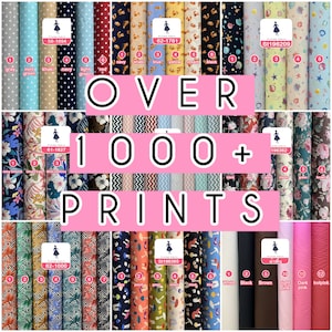 Cotton Fabric for CUSTOM ORDER Face Mask Fabric By Yard 100% Cotton Floral Fabric Polka Dot Fabric Animal Fabric Novelty Fabric Solid Fabric