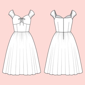 ROSE CUSTOM MADE Dress in Your Choice of Fabric! Vintage Dress Pinup Dress Cocktail Dress 50s Dress Bridesmaid Dress Made to Order Dress
