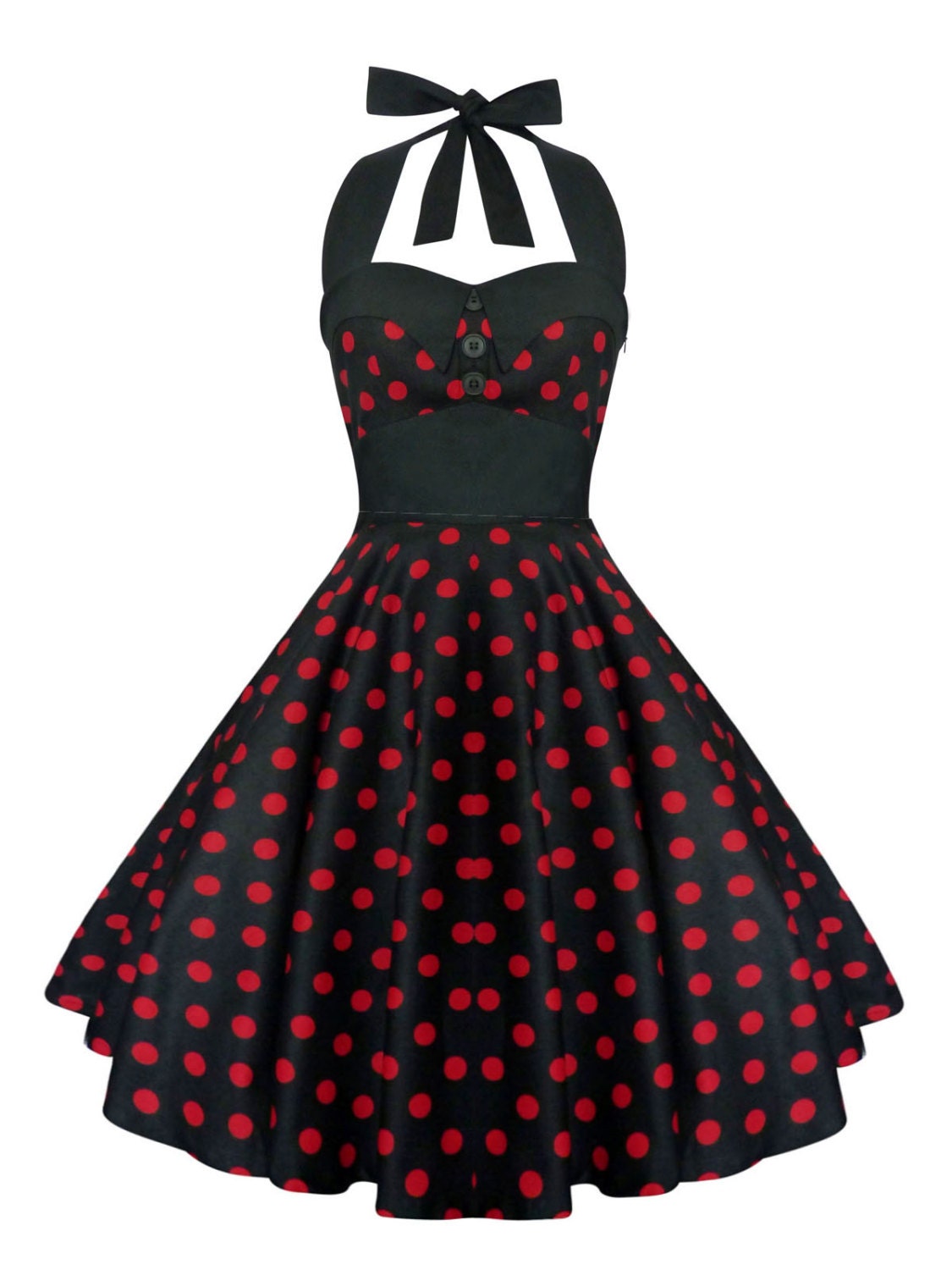 Red Polka Dot Halloween Dress Vintage ...