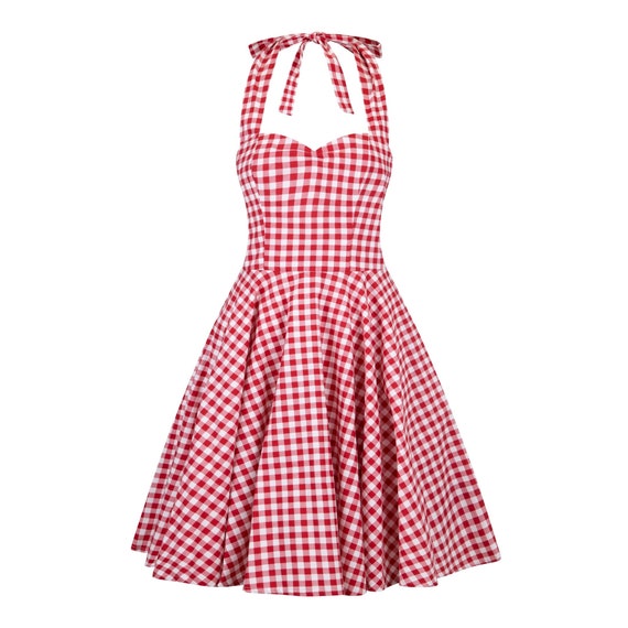 red gingham summer dress