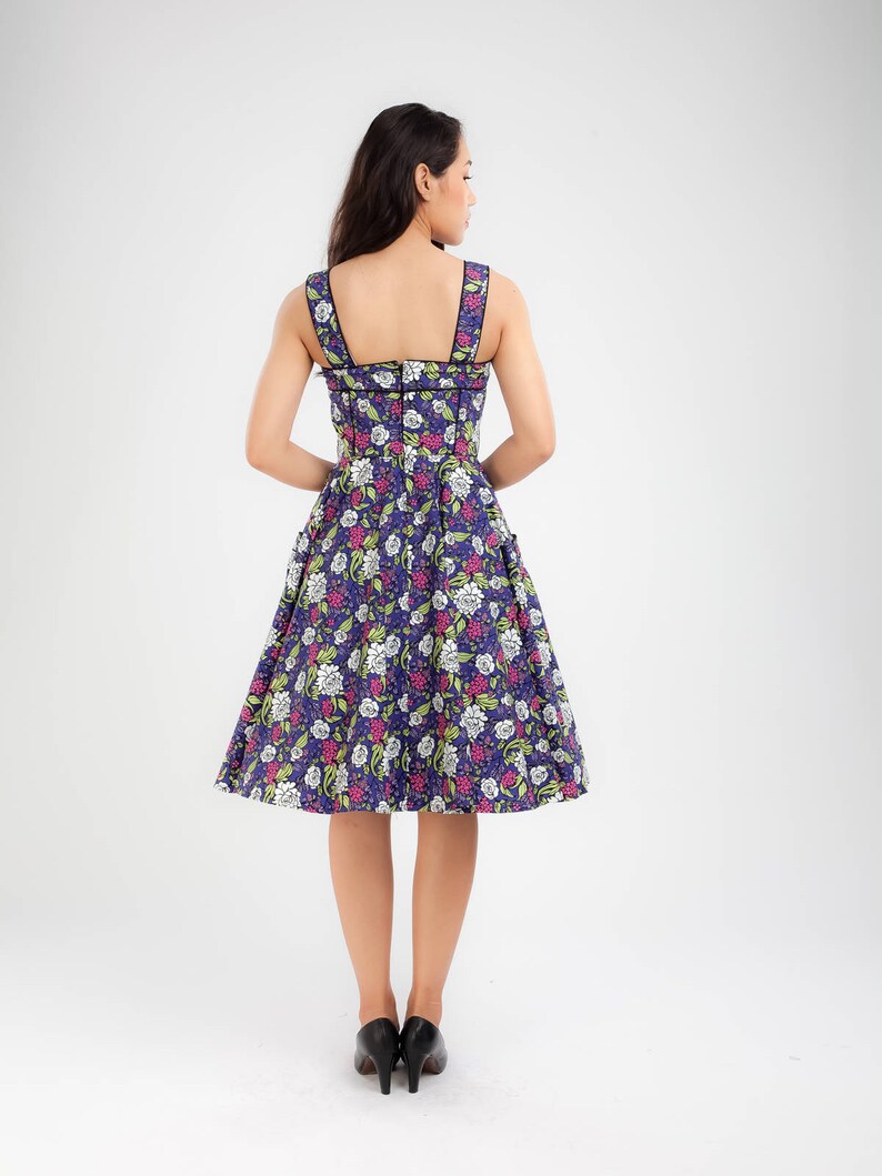 Painted Floral Vintage Dress