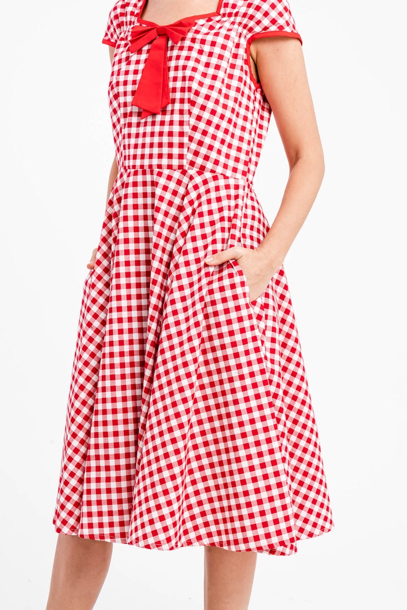 retro checkered outfit