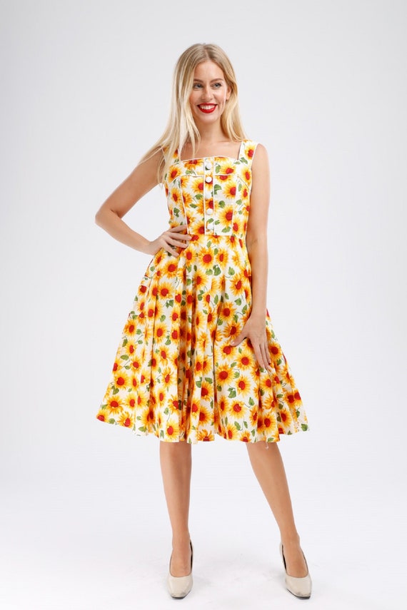 summer sunflower dress