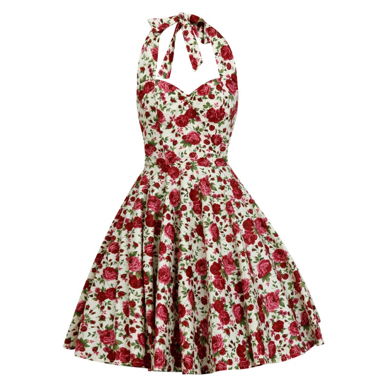red floral bridesmaid dresses
