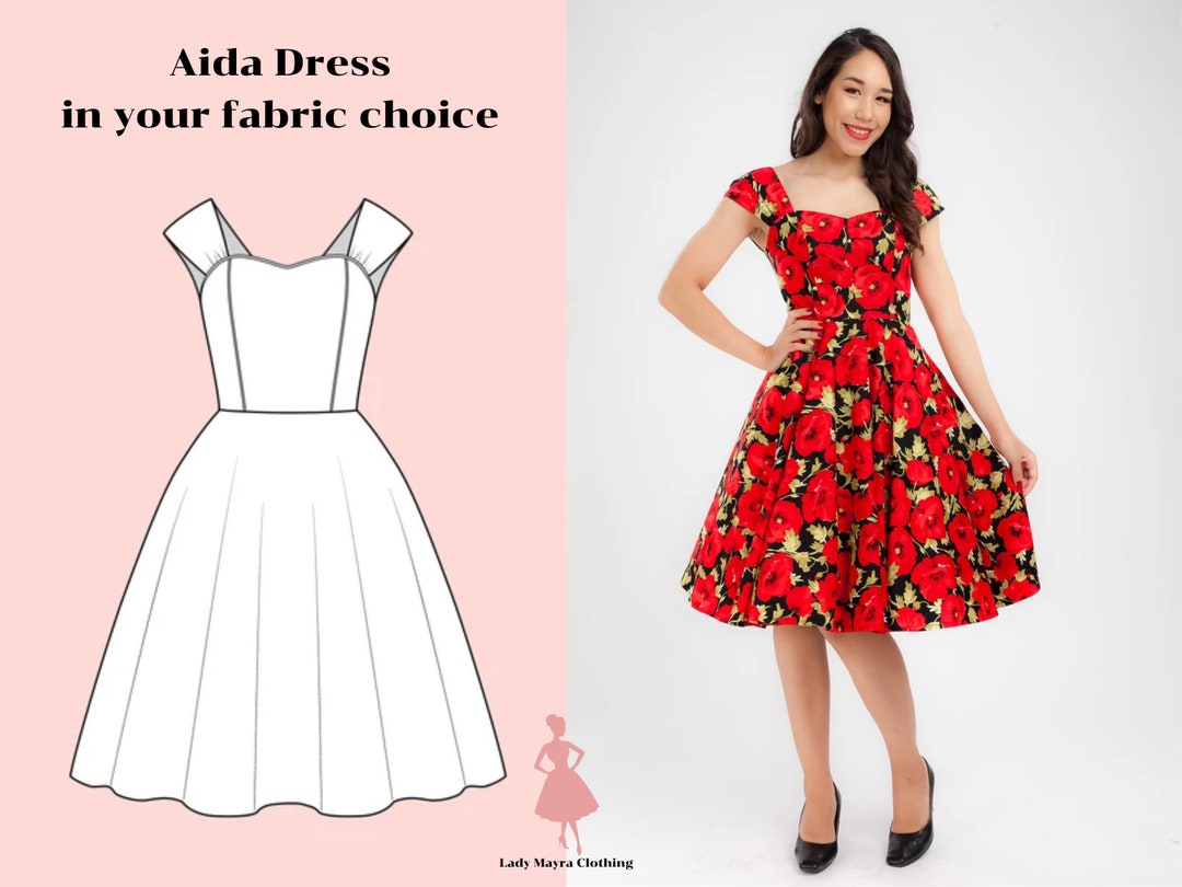 AIDA CUSTOM MADE Dress in Your Choice of Fabric Vintage Dress Pinup ...