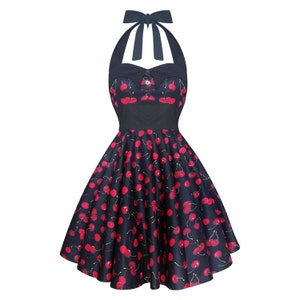 Black Cherry Dress Vintage Rockabilly Dress 50s Pinup Dress Retro Gothic Dress Swing Dress Thanksgiving Dress Party Dress Plus Size Dress
