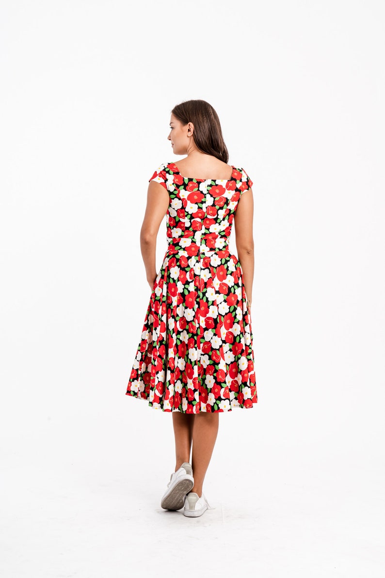 70s Midi Dress Spring Dress Vintage Dress Floral Summer Dress - Etsy