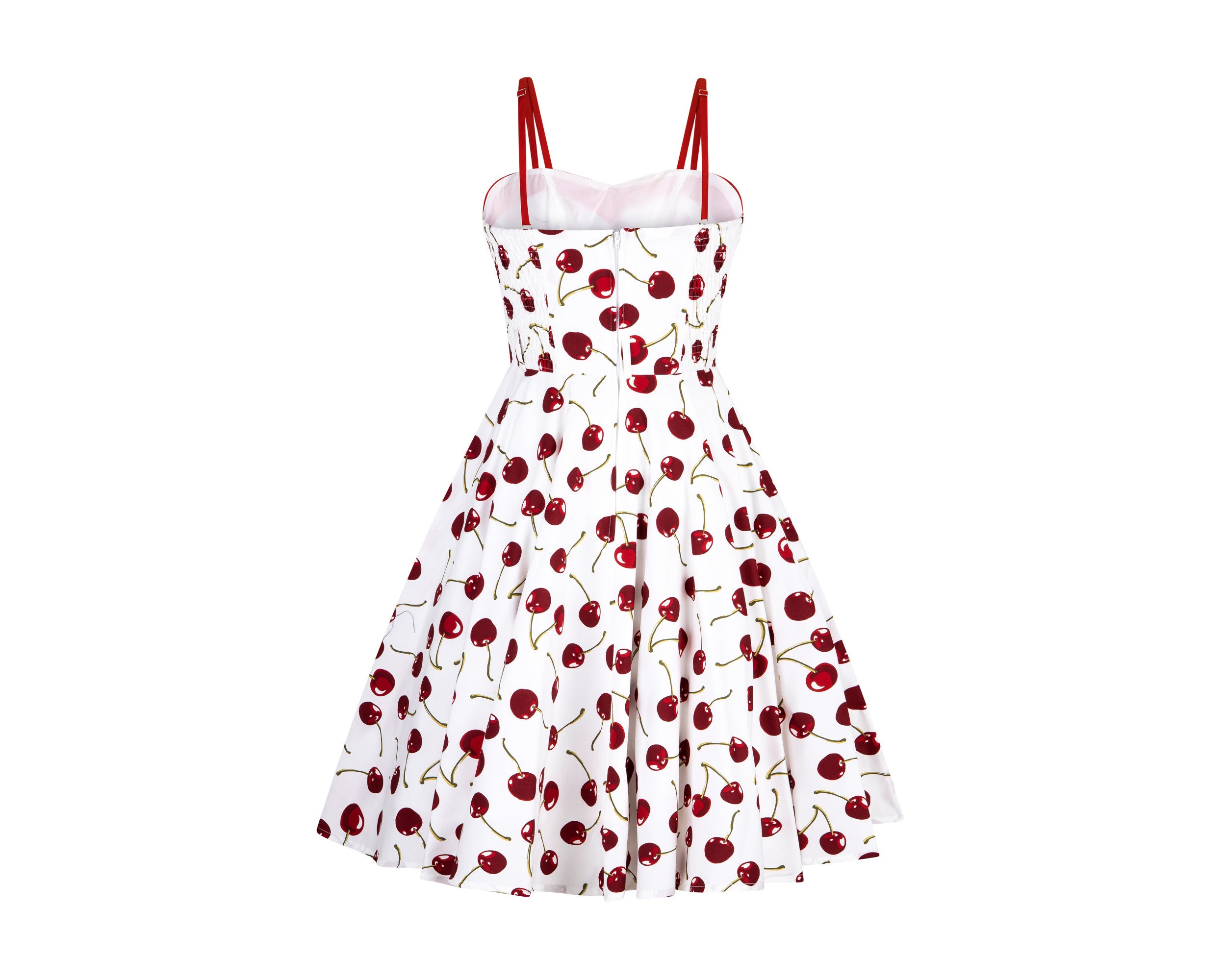 Red Cherry Dress Rockabilly Dress Sundress Pinup Dress Vintage | Etsy